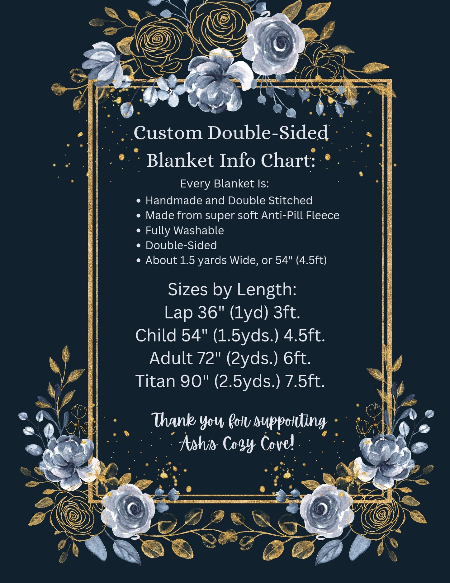 Forest Cats: Handmade Customizable Blanket
