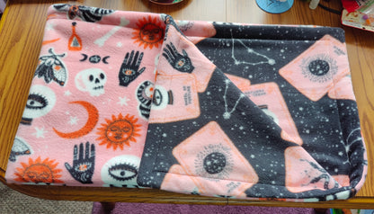 Hallow's Eve Pink and Black Handmade Blanket