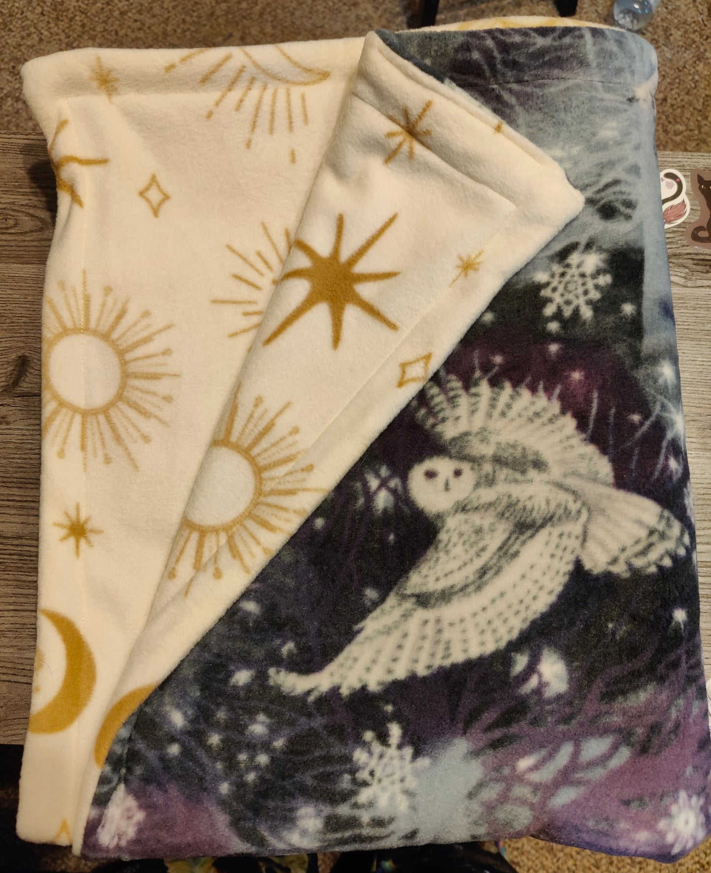 Owls and Moons Handmade Customizable Blanket