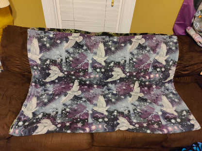 Owls and Moons Handmade Customizable Blanket